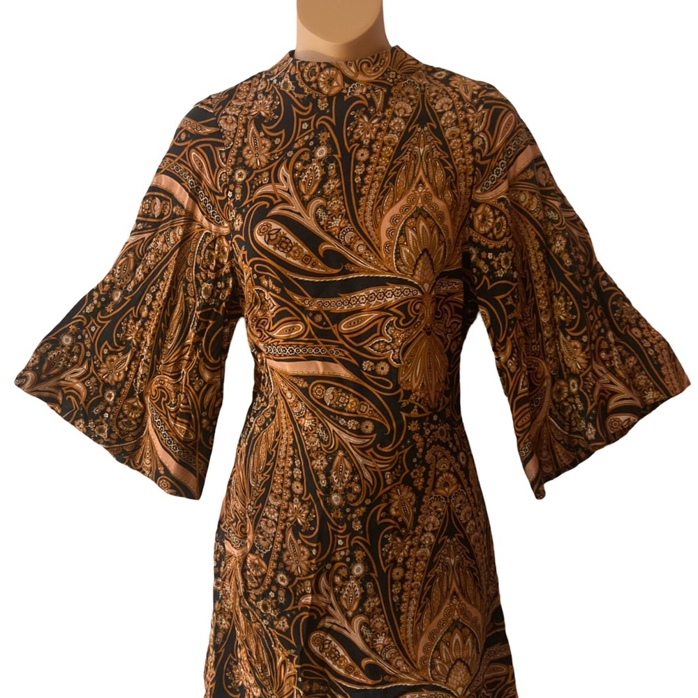 Paisley Bell Sleeve Dress